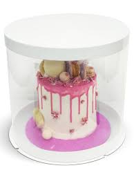 12 round white display cake box the