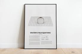 Albert Einstein Field Equations Poster