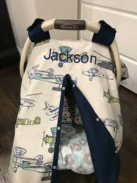 Baby Car Seat Cover Vintage Airplane In