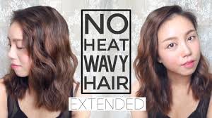 no heat korean style wavy hair tutorial