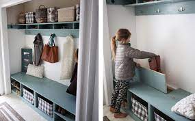 closet mudroom bench with hinge up boot
