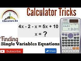 Solve Linear Equations Of One Variable