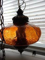 Amber Le Glass Hanging Light