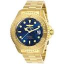 Invicta Men's Watch Pro Diver Automatic Gold Tone Bezel Blue Dial ...