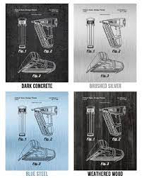 nail gun patent poster print 12 sizes