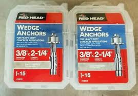Red head wedge anchors are code recognized for use in uncracked concrete. X 1 7 8 In Itw 50114 Red Head Sleeve Concrete Anchor 3 8 In Hex 1 Per Pack Power Hand Tools Assetrak Industrial Power Tools