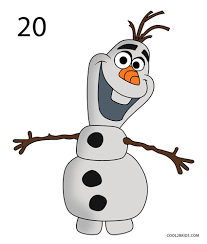 These guide lines will help you draw the snowman's face. How To Draw Olaf Step By Step Pictures