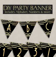 printable bunting 1920s theme party
