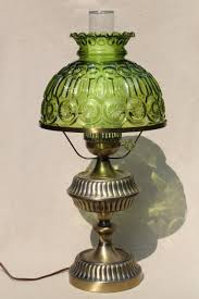 Green Glass Lampshade Table Lamp