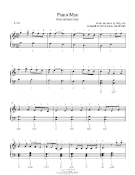 The fastest, easiest way to learn to play from sheet music or by ear. Piano Man By Billy Joel Piano Sheet Music Intermediate Level