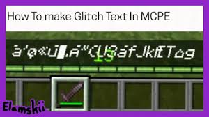 how to make glitched text in minecraft