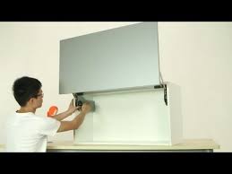 I would like to use a continueous hinge but the ones that i have been looking for look like they install on the flat. Swing Up Door Wall Cabinet 1 Youtube