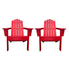 Adirondack chairs have a distinct look, with wide arms and a backward sloping seat that sits close to the ground. Adams Usa Realcomfort Adirondack Chair Cherry Red Brickseek