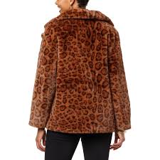 safari faux mink fur coat