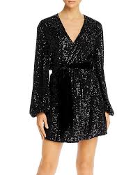 Polly Sequined Mini Wrap Dress
