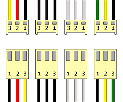 3 pin and 4 pin fan wire diagrams