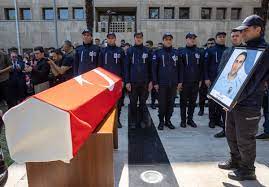 Bursa'daki saldırıda şehit olan infaz koruma memuru Cengiz Yiğit için tören  düzenlendi