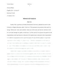 Rhetorical Analysis Essay Topics Rhetorical Analysis Essay