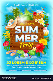 Summer Beach Party Advertisement Poster Template