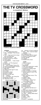 Then you probably can't resist the mystery of a good puzzle. The Tv Crossword