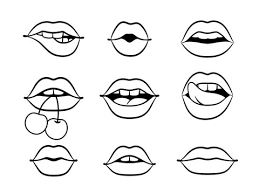 kiss lips outline images browse 8 609