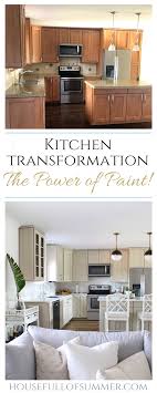 It creates the illusion of a larger, airy space. Kitchen Cabinet Paint Color Reveal Before After House Full Of Summer Coastal Home Lifestyle