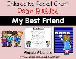 Interactive Pocket Chart Poem Builder My Best Friend
