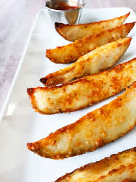 Pierce the skin, and your fork gives way to a soft, fluffy interior. Garlic Parmesan Baked Potato Wedges The Skinny Fork