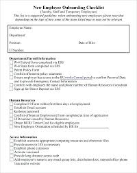 Hr Checklist Templates Free Sample Example Format Template Interview