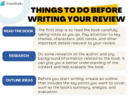 how to write a book review formats