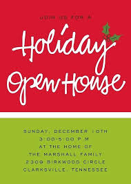 Christmas Open House Invitations Xmas Holiday Free House