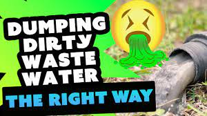 how to dispose dump dirty waste water
