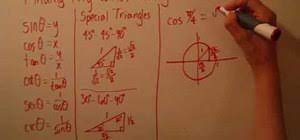 unit circle to find trig values math