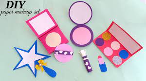 diy realistic paper makeup set easy