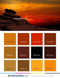 painting mountain sunset color palettes