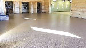 polyaspartic floor coating installed in