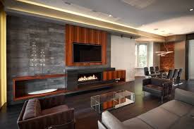 living rooms with dark wood floors