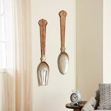 Litton Lane Metal Brown Spoon And Fork