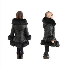Girls Kids Winter Coats Jackets Pu Fur