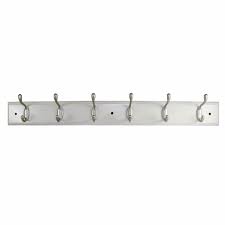 Long coats just don't work well on hooks above benches. Syneco White Board 6 Hooks Coat Rack Bunnings Australia