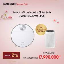 Mã SAMSVR30 giảm 2 triệu][Trả góp 0%] Robot Samsung hút bụi vượt trội Jet  Bot+ (VR30T85513W)