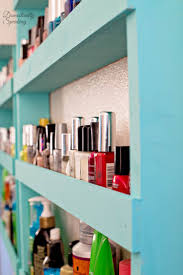 bathroom storage nail polish shelf