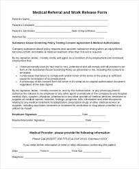 When a doctor releases you to return to work, with or without restrictions, your employer or its insurance carrier must send you a notice of ability to return to work form before when you return to work, your employer or the insurance company may ask you to sign papers regarding your case. Free 10 Sample Work Release Forms In Pdf Ms Word