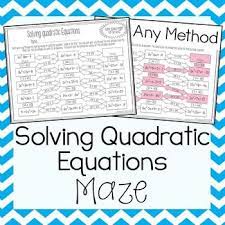 Solving Quadratic Equations By Any