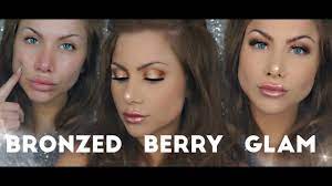 dewy bronze berry makeup tutorial