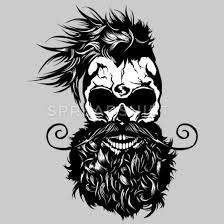 Coloriage têtes de mort du mexique sur hugolescargotcom. Tete De Mort Hipster Skull Barbu Barbe Moustache S T Shirt Homme Spreadshirt