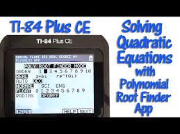 Ti 84 Plus Ce Solving Quadratic