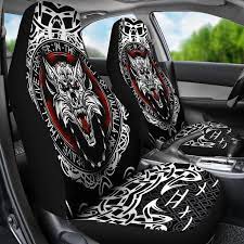 Viking Car Seat Cover Fenrir Wolf Style