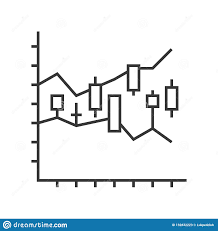 Candlestick Chart Data Report Or Stock Market Icon Concept