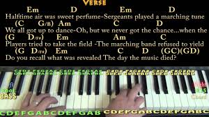 American Pie Don Mclean Piano Cover Lesson With Chords Lyrics
